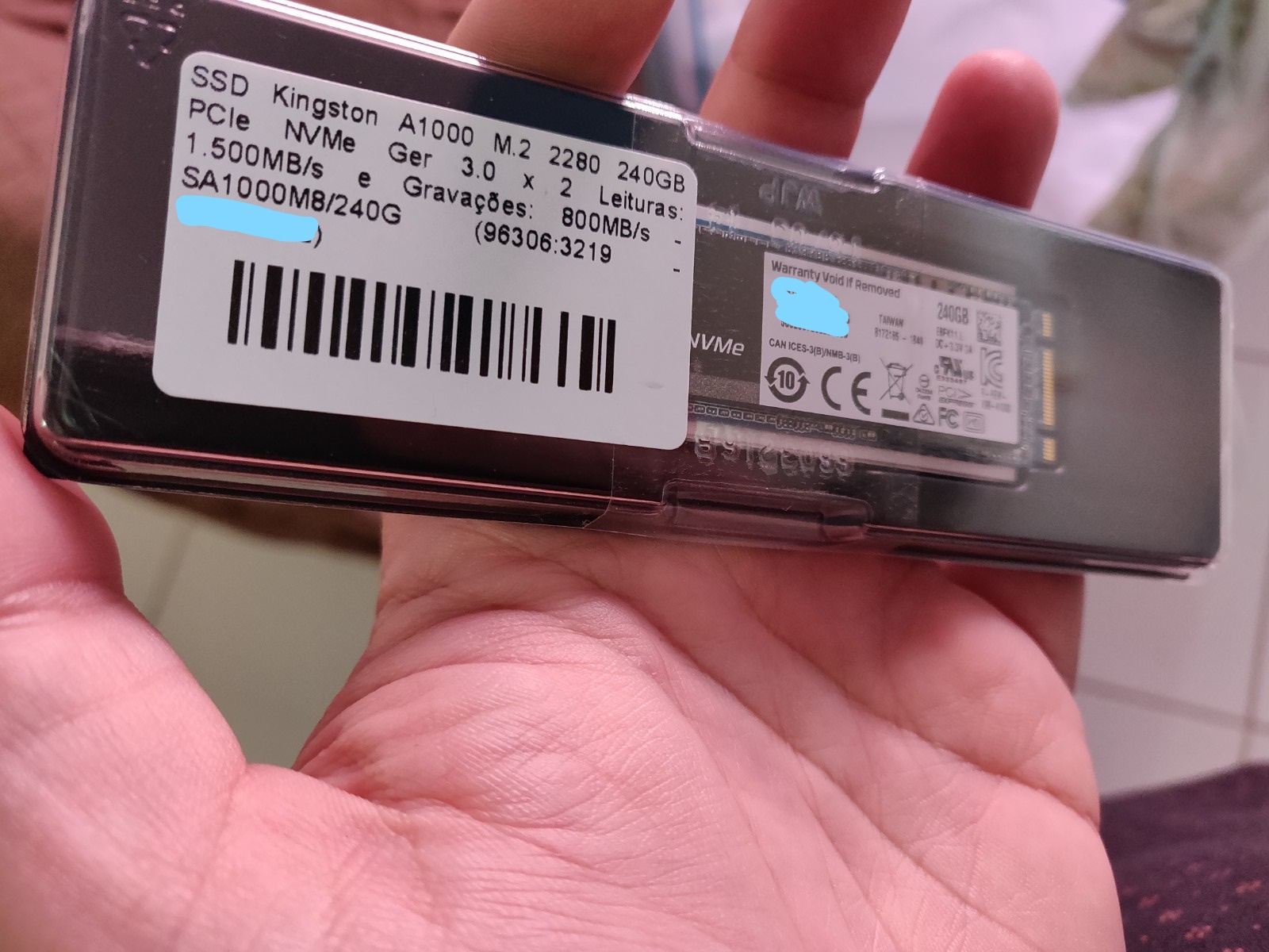 Instalando SSD M2 Kingston A1000 no Samsung Odyssey